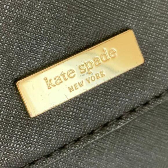 Kate Spade Black Leather Mini Flap Satchel/ Crossbody - Picture 2 of 13